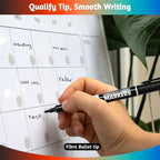 SUQJOY Dry Erase Markers, Fine Tip Whiteboard Marker, Low Odor Dry Markers with Pen Clip, Fine Point Maker, 36 pack 12 Assorted Colors Markers for Students/Teachers