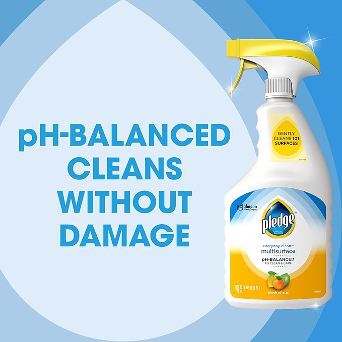 Pledge Multisurface Cleaner, Everyday Clean, Trigger, Fresh Citrus Scent, 25 oz (Pack of 3)