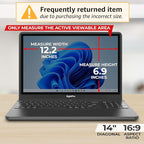 SightPro 14 Inch 16:9 Laptop Privacy Screen Filter - Privacy Shield and Anti-Glare Protector