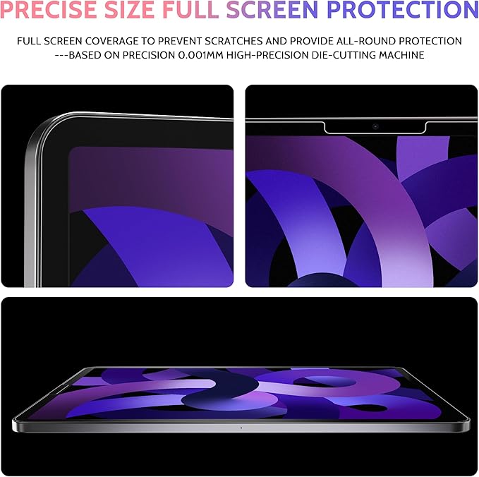 Peslv 2 Pack Like Paper Screen Protector for iPad Air 5th & Air 4th (10.9 Inch)/ iPad Pro 11 (2022/21/20/18), Matte Anti Glare PET Film/Blue Light Filter/Drawing & Writing Feel Like on Paper
