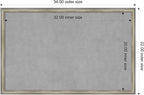 Amanti Art Silver Framed Magnetic Board 22x34 Large Vision Board for use with Magnets, 100% Metal Sheet to Display Items as Office Decor or for Home Organization in mudroom, Kitchen or Kids Room