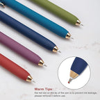 Linbsunne Gel Pens Black Ink Pens for Office 0.5mm Fine Point Pen Smooth Writing Retractable (Vintage-10 pcs)
