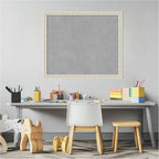 Amanti Art Silver Framed Magnetic Board 22x26 Medium Vision Board for use with Magnets, 100% Metal Sheet to Display Items as Office Decor or for Home Organization in mudroom, Kitchen or Kids Room