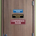 Standard Conference Room Sign - Red/Gold - Large 2 Pack