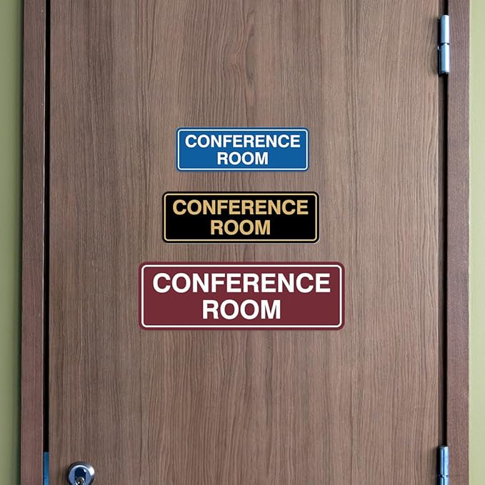 Standard Conference Room Sign - Red/Yellow - Small 1 Pack