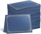 30 Packs Certificate Covers,Navy Blue Cardboard Diploma Cover,Certificate Holders Gold Foil Border,for Letter Size 8.5 x 11 Inch Awards and Certificates