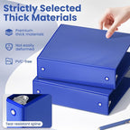 SUNEE 3 Ring Binder 2 Inch 1 Pack, Clear View Binder Three Ring PVC-Free (Fit 8.5x11 Inches) for School or Office Supplies, Cobalt Blue