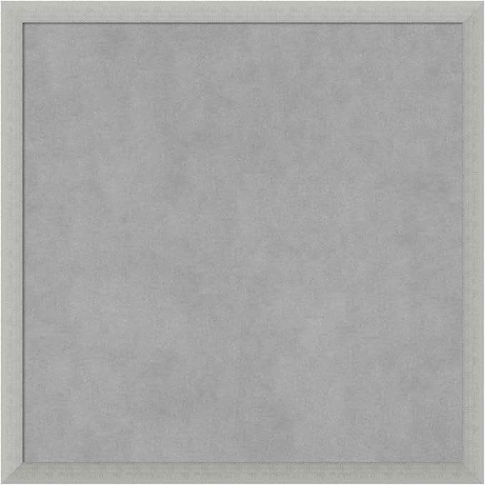Amanti Art Silver Framed Magnetic Board 22x22 Medium Vision Board for use with Magnets, 100% Metal Sheet to Display Items as Office Decor or for Home Organization in mudroom, Kitchen or Kids Room
