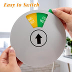 Office Door Sign, White Rotating Status Door Sign with 6 Options - Do Not Disturb/Out of Office/In a Meeting/Come in Welcome/Working Remotely/Back Soon, 6 Inch Round Privacy Signs (White)