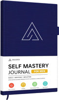 Self-Mastery Journal for Men - Gratitude and Productivity Journal for More Happiness, Positivity, Growth, Mindfulness, Self Care and Reflection - Guided Inspirational Journals for Men & Women (Blue)