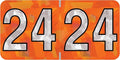 2024 Year Labels, Doctor Stuff 2024 Chart Stickers, Holographic Orange Colored, USA Made Year Label for End Tab File Folders, 500 Labels per Roll, 1 Roll, 3/4" x 1-1/2"