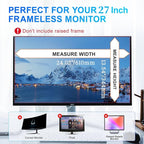 GUDTEKE Magnetic 27 Inch Privacy Screen for Computer Monitor 16:9 Aspect Ratio, Hanging Removable Anti-Blue/Glare Protector Film, Anti Spy Desktop Security Private Filter 27in