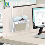 Docnest 3 Pack Hanging Wall File Holders, Mesh Wall Letter File Holder, Wall Mounted Mail Paper Document Folder Holder with Hooks for Office, Home, School, White