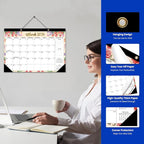 COMIX 12 Month Desk Calendar 2026 (Jan 2026–Dec 2026) – 17" x 12" Wall Calendar with to-Do List & Notes,2026 Calendar Monthly Planner for Home, School, or Office Organization