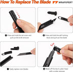 WRAPXPERT Utility Knife Retractable with 30 Degree Snap Off Blade,Box Cutter for Carton,Razor Knife Exacto Craft,3 Pack Retractable Knife for Office,Home Use,with 30 Extra 9mm Blades