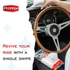 ProWipe Car Cleaning Wipes - Car Interior Cleaner, Dashboard Cleaner, 2x40-80 Count, Residue-Free Wipes for Interior Surfaces, From Dashboard to Leather Seats, Must Have Accessories