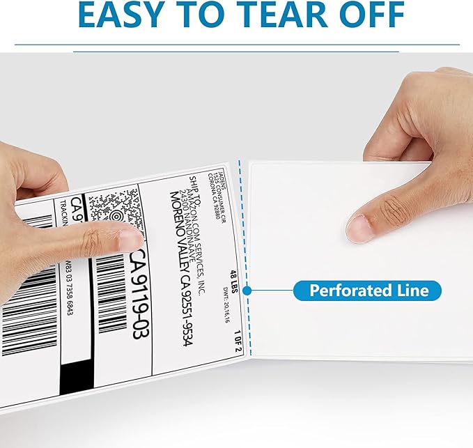 JADENS Thermal Labels, 500pcs 4×6 Shipping Labels