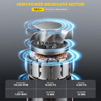 Mr.ego Car Vacuum Cleaner – 100000 RPM Cordless Handheld Vacuum with 20000Pa Suction, 4-in-1 Portable Vacuum Cordless Blower/Inflator, LED Light,Mini Vacuum Cleaner for Car, Office Desk & Home,Silver