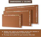 Aothia Double-Sided Desk Pad, Leather Desk Mat, Eco Cork Desk Pad Protector, Large Mouse Pad, Waterproof Desk Blotter Protector for Office/Home (25.6"x13.7", Brown)