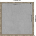 Amanti Art Silver Framed Magnetic Board 22x22 Medium Vision Board for use with Magnets, 100% Metal Sheet to Display Items as Office Decor or for Home Organization in mudroom, Kitchen or Kids Room