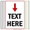 Custom Arrow,Custom Directional Sign, Arrow Down Sign, 7x10 Inches, 55 mil thick HDPE (high density polyethylene) Made in USA by My Sign Center