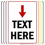 Custom Arrow,Custom Directional Sign, Arrow Down Sign, 7x10 Inches, 55 mil thick HDPE (high density polyethylene) Made in USA by My Sign Center
