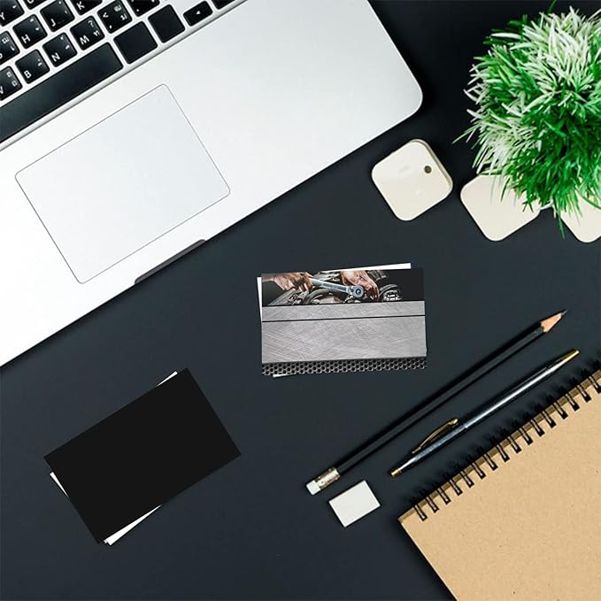 Custom Business Cards Personalized Business Cards for Small Business 300gsm Matte Paper Front & Back Sides Printed 3.5" x 2" - Mechanic Template