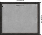 Amanti Art Black Framed Magnetic Board 45x53 Oversize Vision Board for use with Magnets, 100% Metal Sheet to Display Items as Office Decor or for Home Organization in mudroom, Kitchen or Kids Room