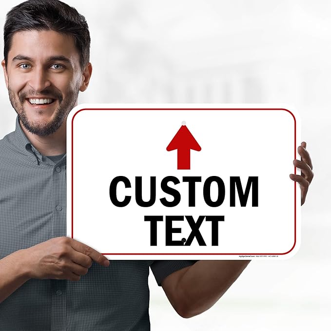 Custom Arrow Directional Sign by My Sign Center - 12x18 Inches, Rust Free .063 Aluminum, Fade Resistant, Made in USA
