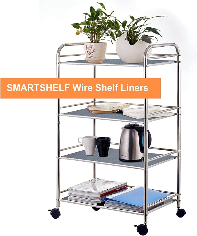 Shelf Liners for Kitchen Cabinets Refrigerator Liners Waterproof & Oil-Proof Kitchen Cupboard Liner Non-Slip Drawer Mats EVA Material Non Adhesive Fridge Mats for Shelves 23.6 x 78.7 Inches