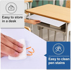 ZYINOZOC 12 Pack Desk Dividers for Students,3-Fold Privacy Screens,Testing Dividers for Classroom Waterproof,Plastic Easy Clean Privacy Shields for Student Includes Extra Labels