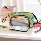 Bolaz Big Capacity Pencil Pen Case Pouch Bag School College Office Organizer for Teens Girls Adults Student-Yellow Flower Pattern