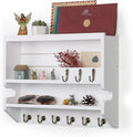 Mutsault Key Holder for Wall, Mail Organizer Wall Mounted, White
