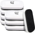 maxtek Magnetic Dry Erase Eraser Bulk, White Board Erasers - 8 Pack, Glass Whiteboard Eraser for Office and School Classroom Supplies (Pure White)