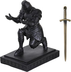 NCQIXIAO Templar Vanguard Soldier Pen Holder Pencil Stand Desk Organizers and Accessories as Gift for Medieval Warrior Enthusiast (Black)
