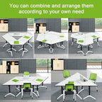 Foldable Conference Room Tables,Flip Top Mobile Training Table,Modern Meeting Table with Silent Wheels,Mobile Conference Tables,47.2 "x23.6 x 29.5 Meeting Room Tables for Office Training (8pack)