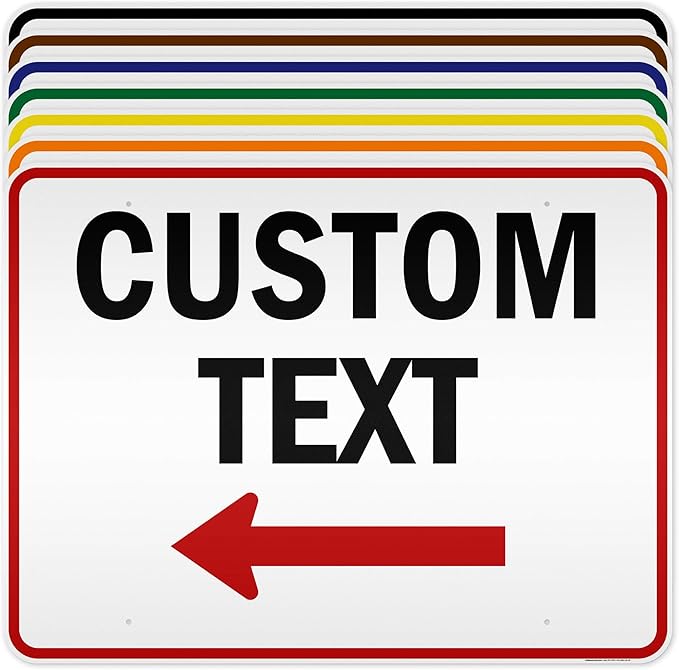 Custom Arrow,Custom Directional Sign, Left Arrow,36x48 Inches, Reflective, Rust Free DiBound, Fade Resistant, Made in USA by My Sign Center