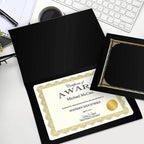 Geographics Optima Gold Blank Award Certificate Paper with Gold Foil Seals, 8.5 x 11", Seal 1.75" (Pack of 25)