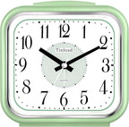 Tinload 5.5" Large Analog Alarm Clock Silent Non Ticking, Gentle Wake, Beep Sounds, Increasing Volume, Battery Operated Snooze and Manual Light, Easy Set