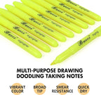 Buecs Highlighters Bulk Pack, 108 Count, Chisel Tip,Fluorescent Yellow, suitable for Adults Highlighting Planner Notes, Office School Supplies