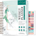 PLANBERRY Large Hourly Schedule Planner Premium – Undated Organizer for Productivity, Time Management & Budget, 8x10.4″ (Natural Green)