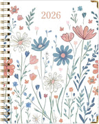 HARDCOVER 2026 Planner, 8.5"x11": 14 Months (November 2025 - December 2026), Daily Weekly Monthly Planner, Yearly Agenda, Bookmark, Pocket Folder and Sticky Note Set (Colorful Botanicals)