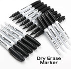 cloudriver Fine Tip Dry Erase Markers Black, 60 Pack Black Whiteboard Markers Bulk, Low-Odor, Ideal For School Office Home Use