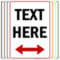 Custom Arrow,Custom Directional Sign, Two Way Arrow,10x14 Inches, Rust Free .040 Aluminum, Fade Resistant, Made in USA by My Sign Center