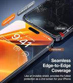 UltraGlass 9H+ Glass for iPhone 15 Plus Screen Protector [UNBREAK 9H+ Shatterproof & Full Coverage] Tempered Glass [Longest Durable] Military-Grade Protection, 2 Packs