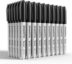 cloudriver Fine Tip Dry Erase Markers Black, 60 Pack Black Whiteboard Markers Bulk, Low-Odor, Ideal For School Office Home Use