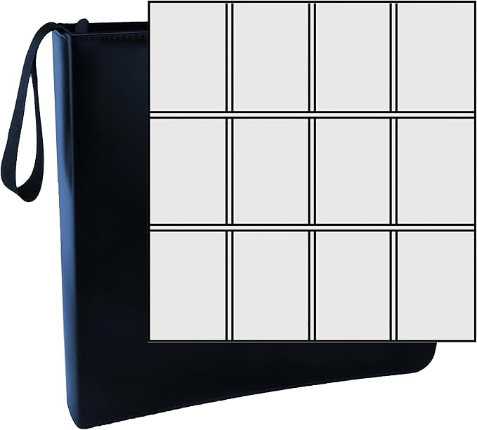 Ursae Minoris 3 D-Ring Large Format Zipper Binder for Up to 600 Sports/Trading Cards - Dark Blue