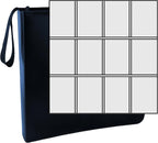 Ursae Minoris 3 D-Ring Large Format Zipper Binder for Up to 600 Sports/Trading Cards - Dark Blue