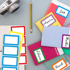 Yeachlaing 6 Classic Colors Name Tag Stickers,240PCS Waterproof Stickers Name Tags 3 1/2 X 2 1/4 Name Labels for Office,Meeting,School and Home