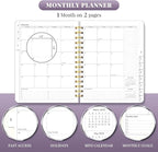2026 Planner 8.5 x 11, Large Weekly Monthly Planners with Tabs, A4 Spiral Bound Daily Calendar 2026 Planner, 12 Month Agenda from Jan. to Dec., Flexible Cover Appointment Book(Color Butterfly)